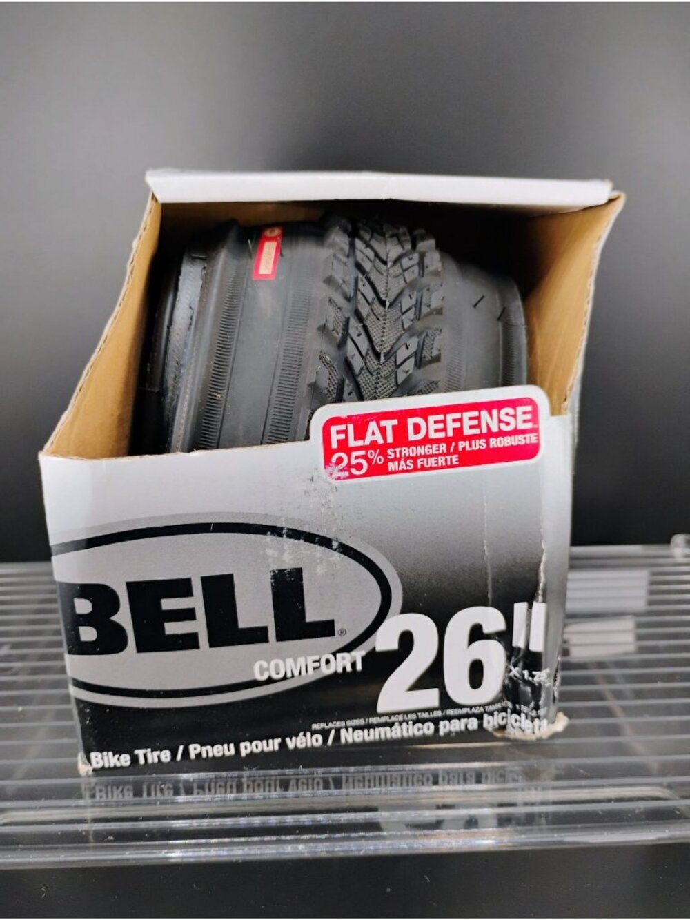 Bell Comfort 26" Bike Tire Flat Defense 1.75" Width Durable